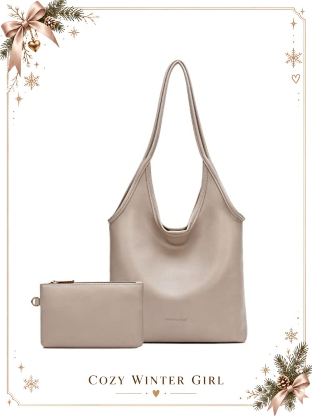 Women's Slouchy Hobo Shoulder Bag Soft Vegan Leather Top Handle Purse